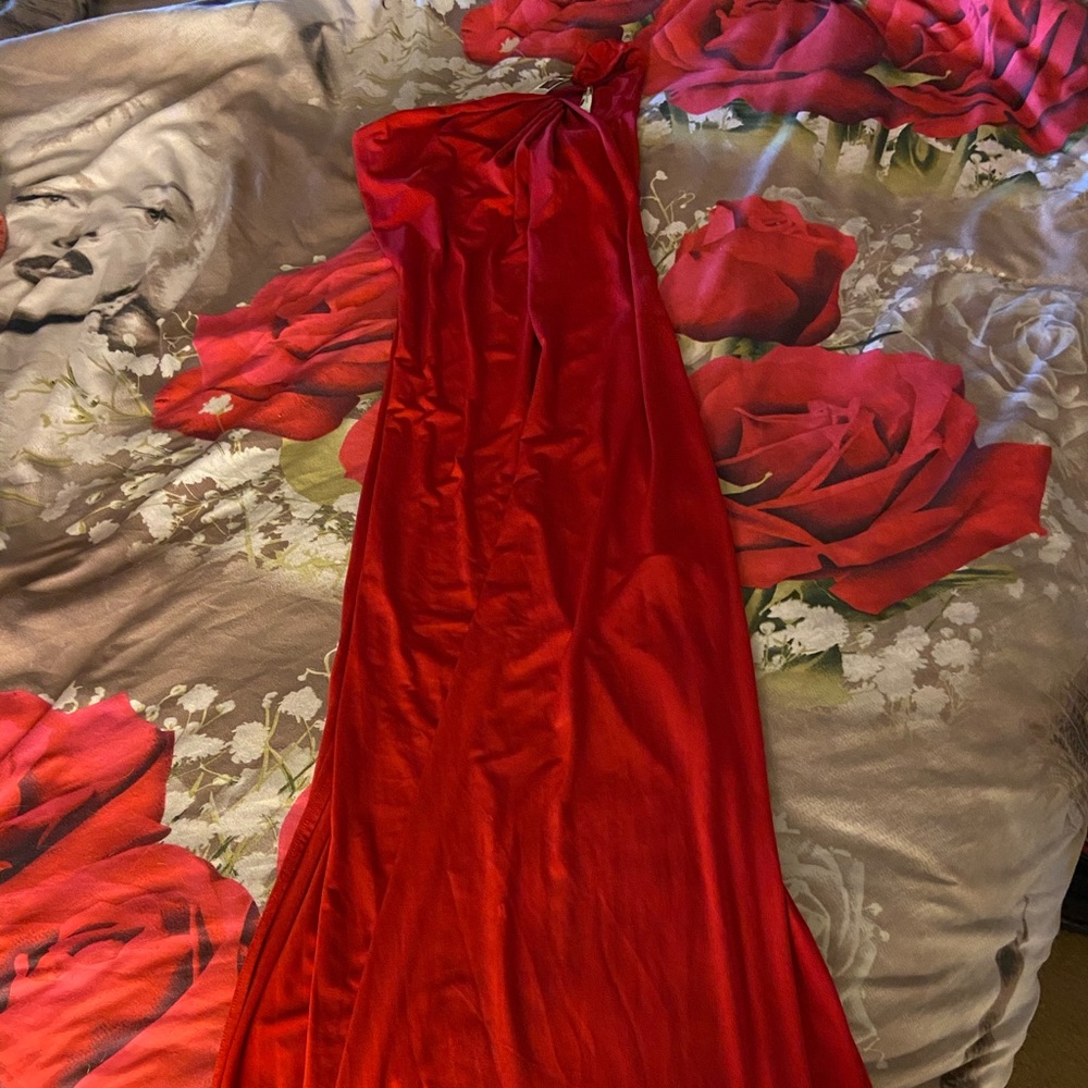 Michael Kors Long Red Gown w/Slits